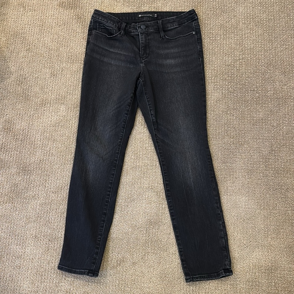 Athleta Sculptek Jeans Skinny Black Carbon 8P